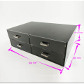 Acrylic desk organizer black plastic desktop collection box Desk storage box With 4 Drawers